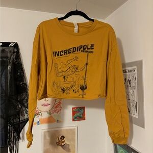 Bella Canvas Mustard Graphic Crop Top